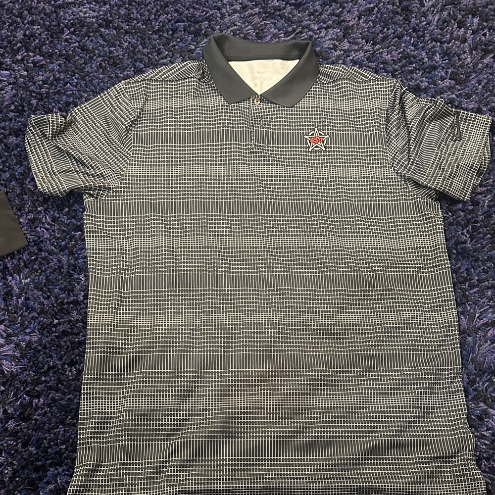 Men's Black and White Polo Shirt